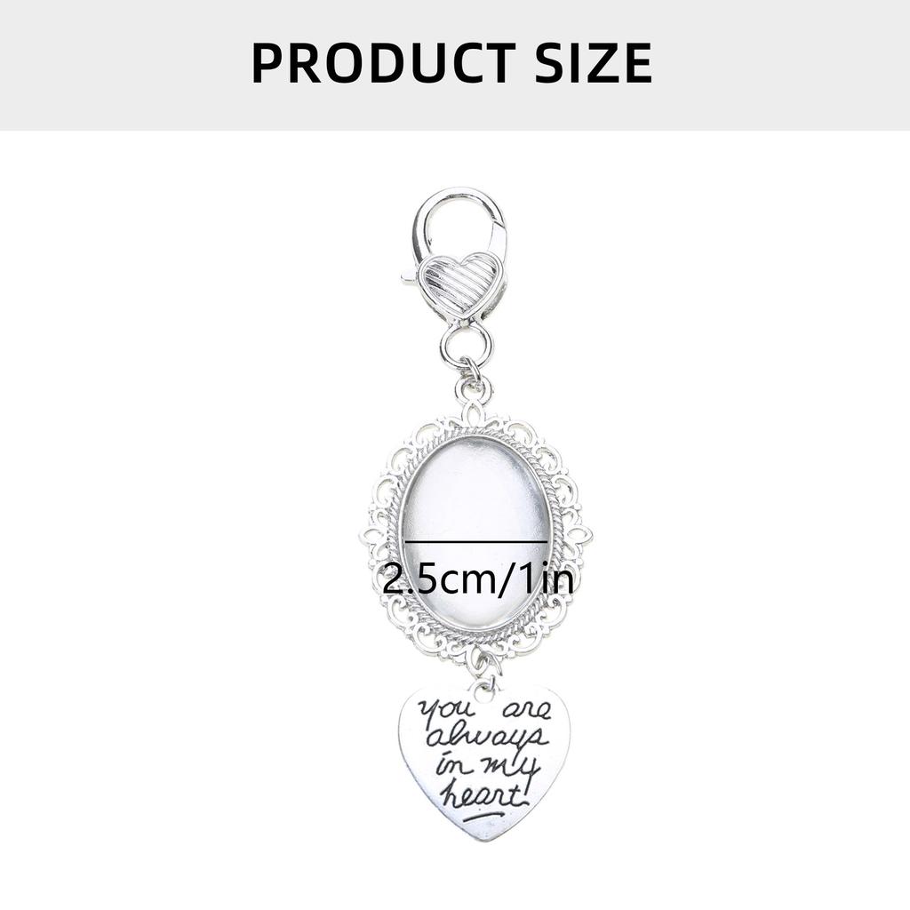 Photo Frame Pendant for Brooch Jewelry Making Kit Alloy Lobster Clasp Accessory Stylish Wedding Bouquet Accessories