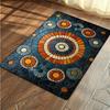1pc Vibrant Circular Pattern Flannel Sponge Mat - 0.47inch Thick, Non-Slip, Floor Mat for Kitchen, Living Room, Laundry, Bathroo