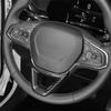 Carbon Fiber Steering Wheel Decor Cover Trim For Chevrolet Trax 2023 2024 2025