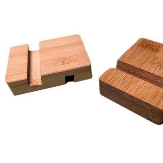 Bamboo Phone & Tablet Holder: Anti-shake, Universal, Desktop Stand