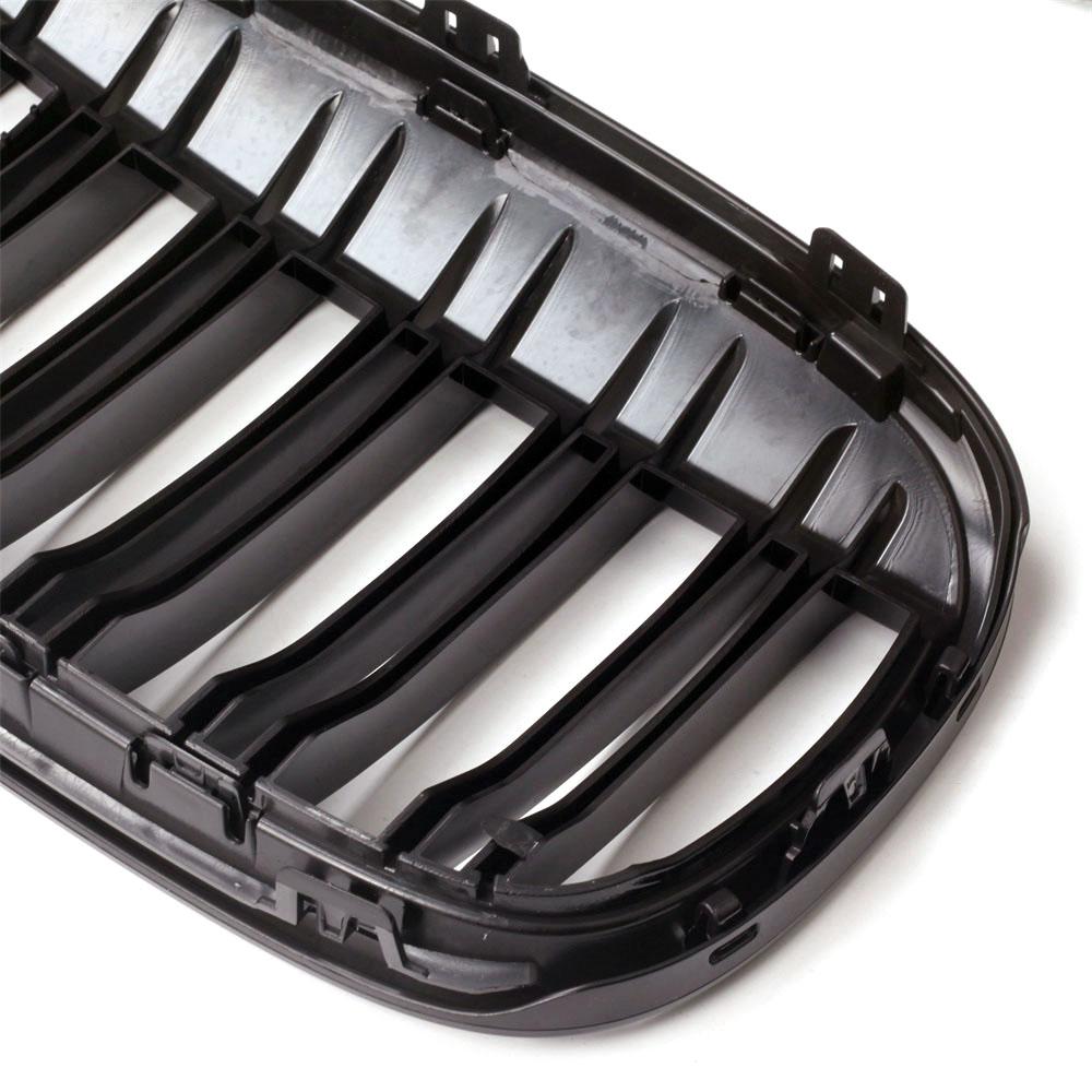 Doppellinie Auto Frontstoßstange Nierengrill Gitter Für BMW X1 F48 F49 2016 2017 2018 2019 2020 M Style Racing Grille Glänzend Schwarz