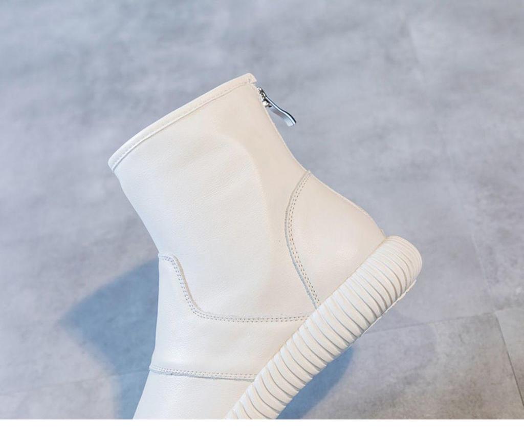 Women's Genuine Soft Leather British-Style Martin Boots - 2025 Collection, Breathable Short Boots for Autumn/Winter and Spring Trends