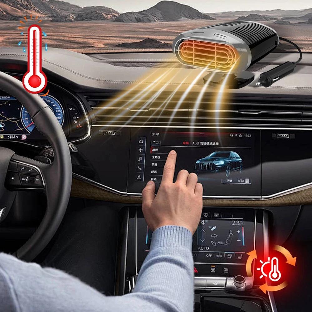 Portable Car Winter Fast Heating Electric Heated Fan Auto Windshield Defogging Heating Cooling Truck RV SUV Travel Camper Tools