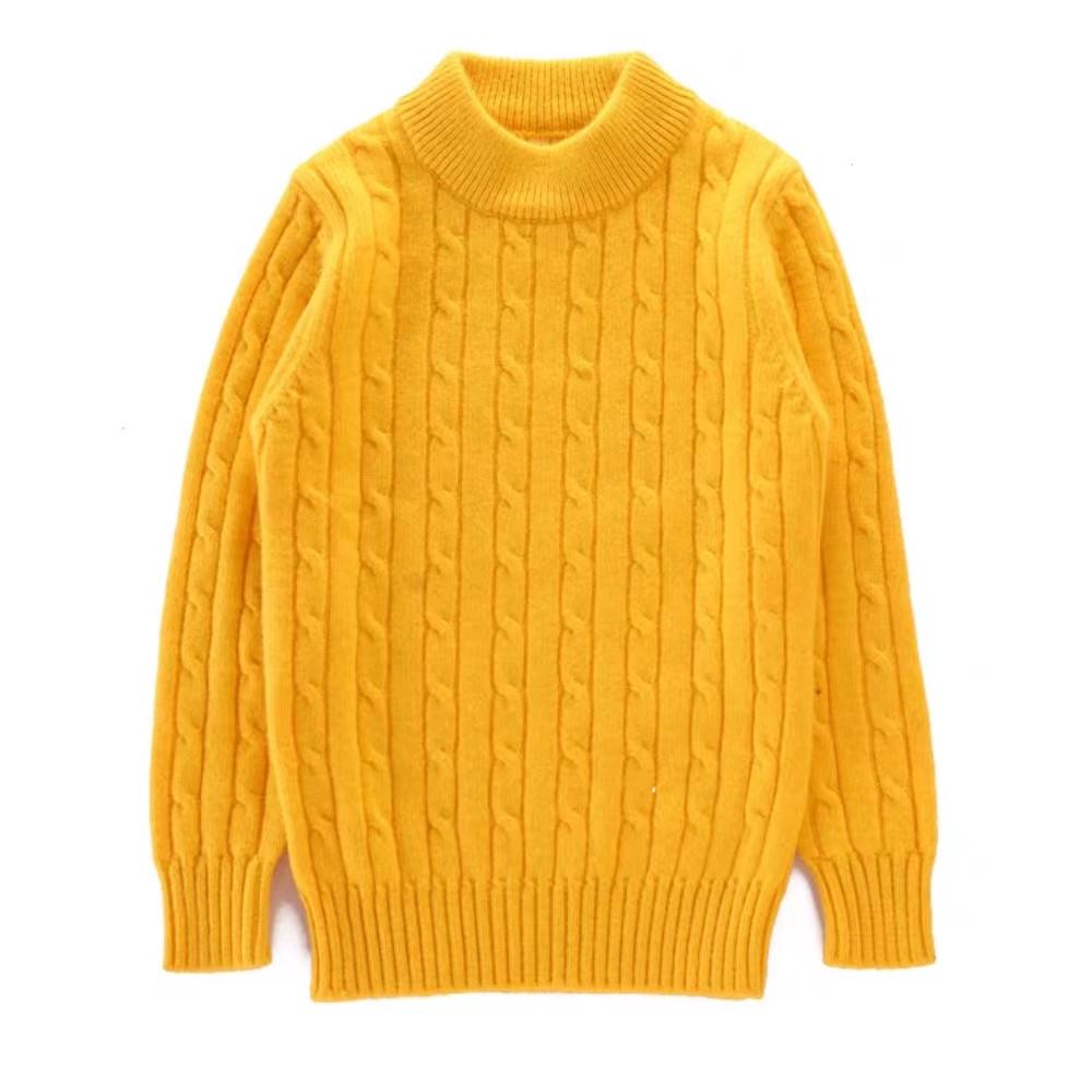 Children's Cashmere Sweater: Boys' and Girls' Thick Knitted Pullover for Autumn and Winter