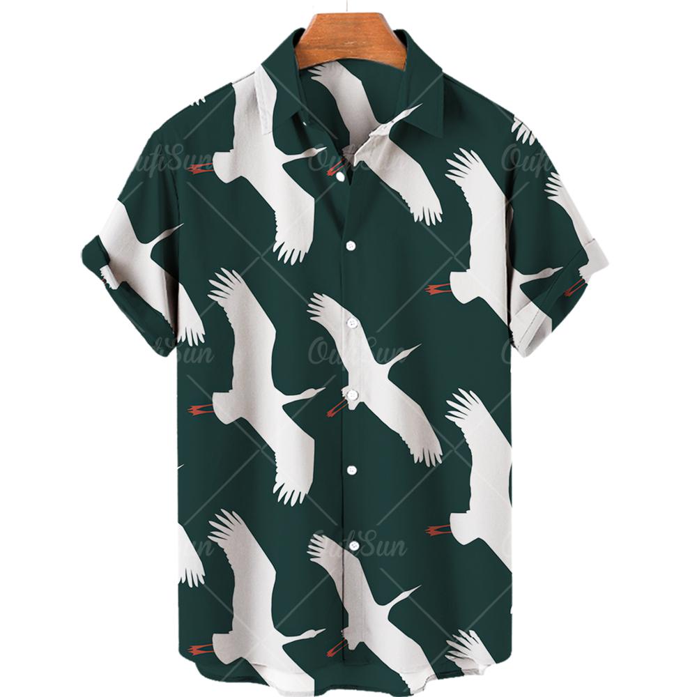 Men Retro Shirt Leisure Printed Cotton Floral Casual Dress Oversized Hawaiian Imported Clothing Arrivals Hipster
