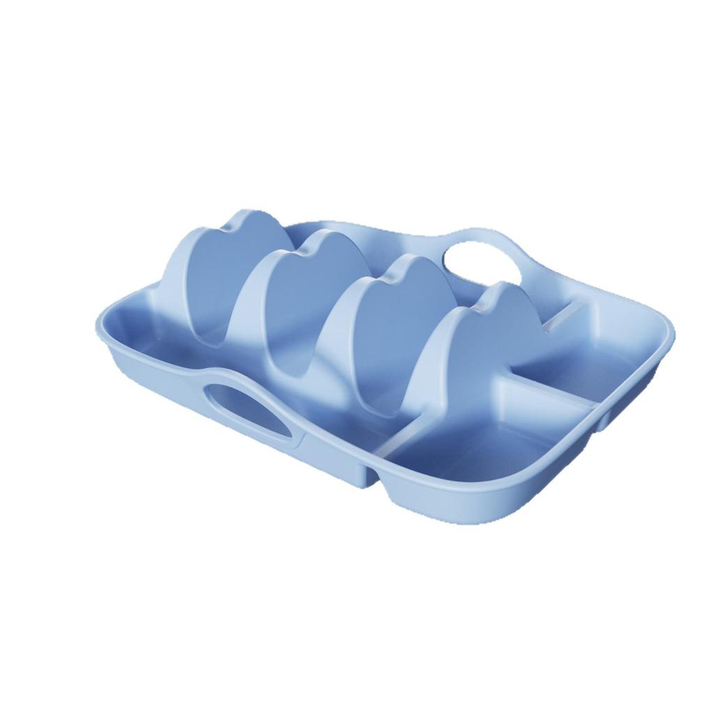 Silicone Taco Plate Holder with Dividers for Burritos and Tortillas