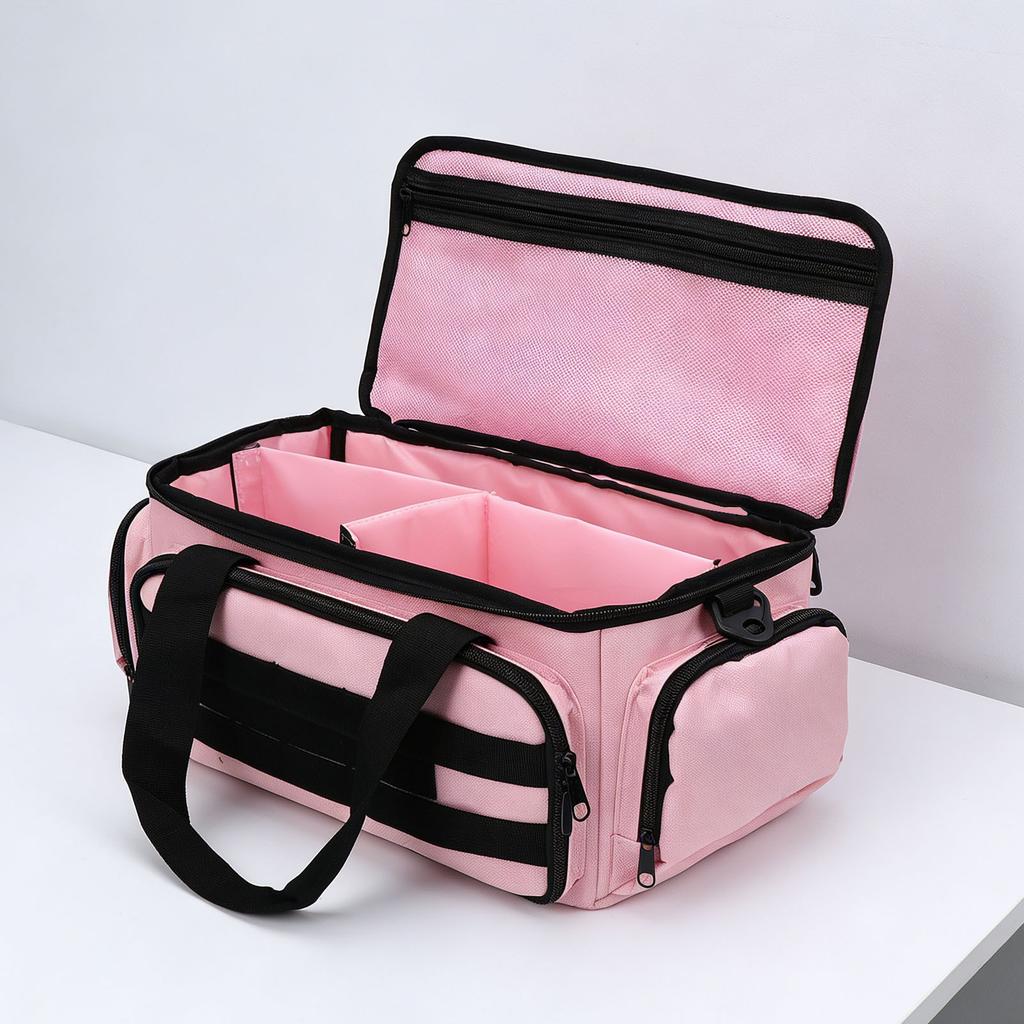 14 Inch Tool Bag for Women Tool Carrier with Anti Friction Bottom for Electrician Carpenters Repairman Pink