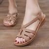 Sandals for Women, Summer New Style Fashionable Flat Heel Non Slip Wear-resistant Cool Slippers for Outdoor Wear