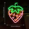 Strawberry Neon Sign, Girly Room Decoration Aesthetic Led Neon Signs, Strawberry Room Decoration Dessert Shop Decoration Neon Light Sign 11.81″ ×