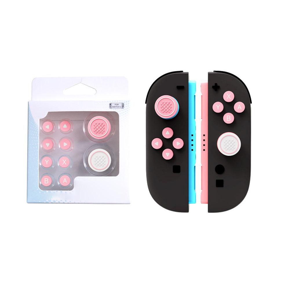 For Switch 2 Button Grips Caps Joystick Cap+button Sticker Set Silicone Material Button For Switch2 Accessories