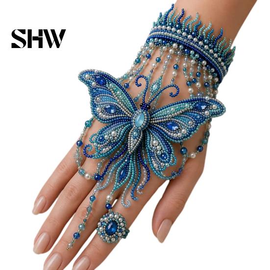 Pulsera de Cadena de Mano Manualidades DIY Kit de Cuentas, Set para Hacer Joyería Tejida con Cuentas, Kit de Accesorios Ajustables para Adultos Regalos Amantes de las Manualidades