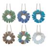 Sea Glass Wreath Handmade Coastal Style Beach Wreath 6 Inch Sea Glass Art Hanging Ornament for Door Window Kitchen Cabinet Chair Wall Home Decor
