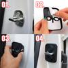 Black Silicone Car Door Lock Cover Damper Buffer Pad Auto Latch Shock Absorber Gasket Anti Noise Protection Sticker Styling Part