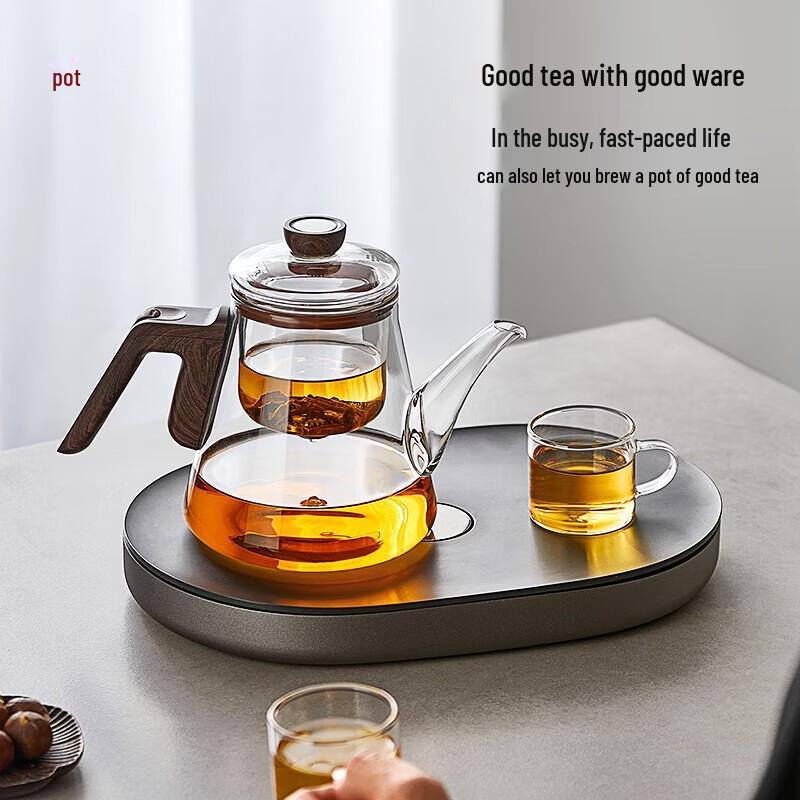 YIHUTEA Glass Tea Water Separation Teapot