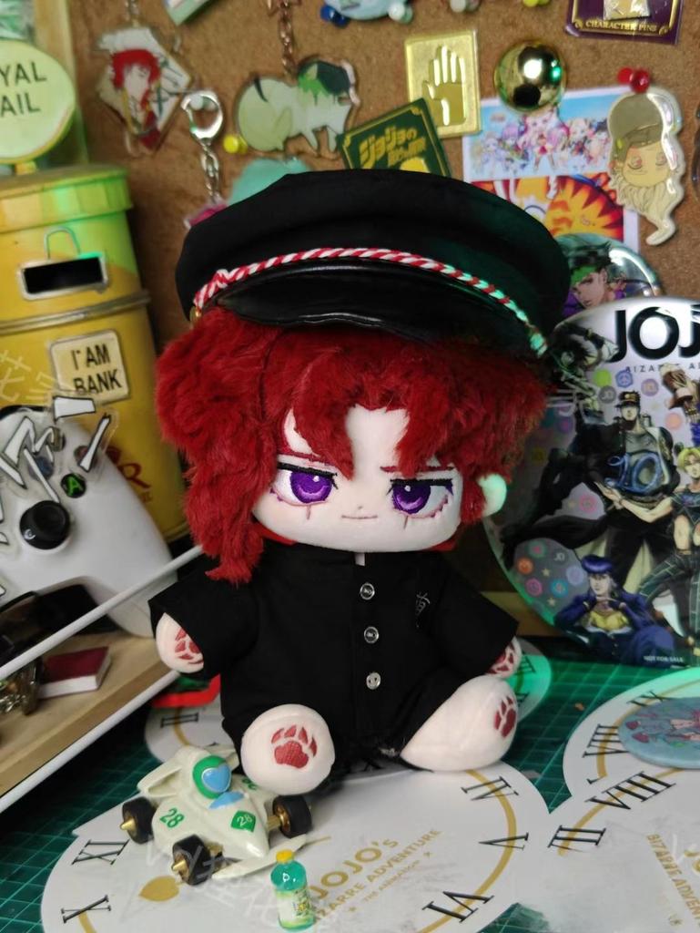 20 Cm Jojo'S Bizarre Adventure Kakyoin Noriaki Plushy Doll Cuddly Plushy Attire Up Plushie Frame Auditory Outfit Props Otaku Holiday Surprise