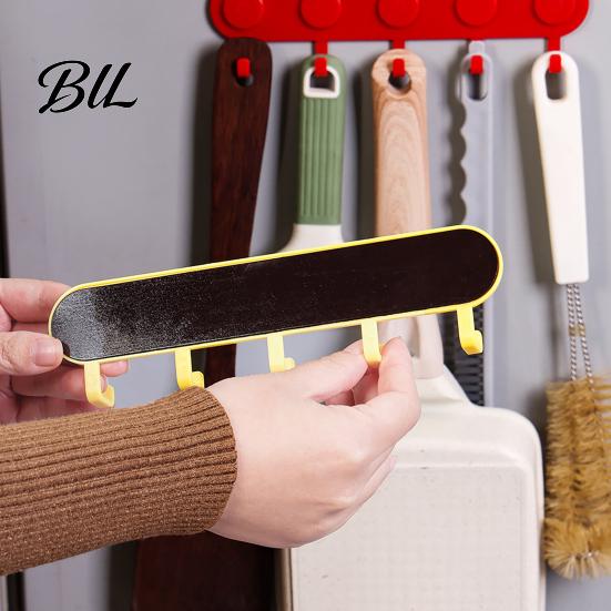 Integrated Hooks Magnetic Hook Rack with 5 Strong Magnetism No for Bags Drilling Easy Installation Organizer Keys Masks Hats