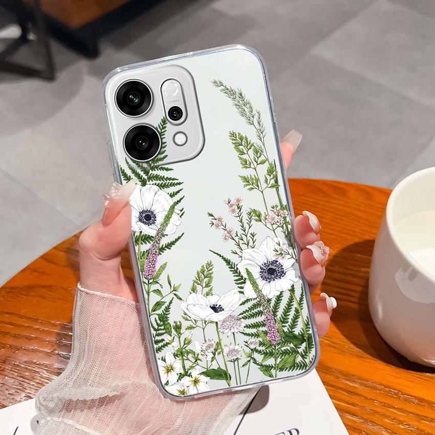 For Oppo Reno14 Pro Realme C71 C75 C75x Ultra Thin Clear Phone Case Cute Panda Pattern Dustproof Protection Soft Transparent Back Cover For Oppo Shell