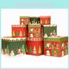 Large Premium 3pcs Christmas Gift Box With Lid  Ribbon Xmas Present Box Square