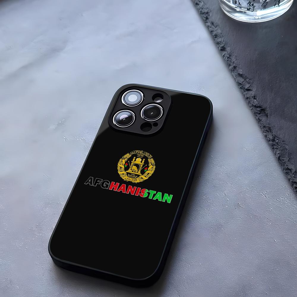 Afghan Afghanistan Flag Phone Case Tempered Glass For IPhone 17 13 14 16 12 15 11 Pro Max Plus Mini X XR SE2020 Coque