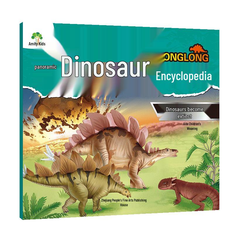 Panorama Dinosaur Encyclopedia Picture Book for Kids 0-6