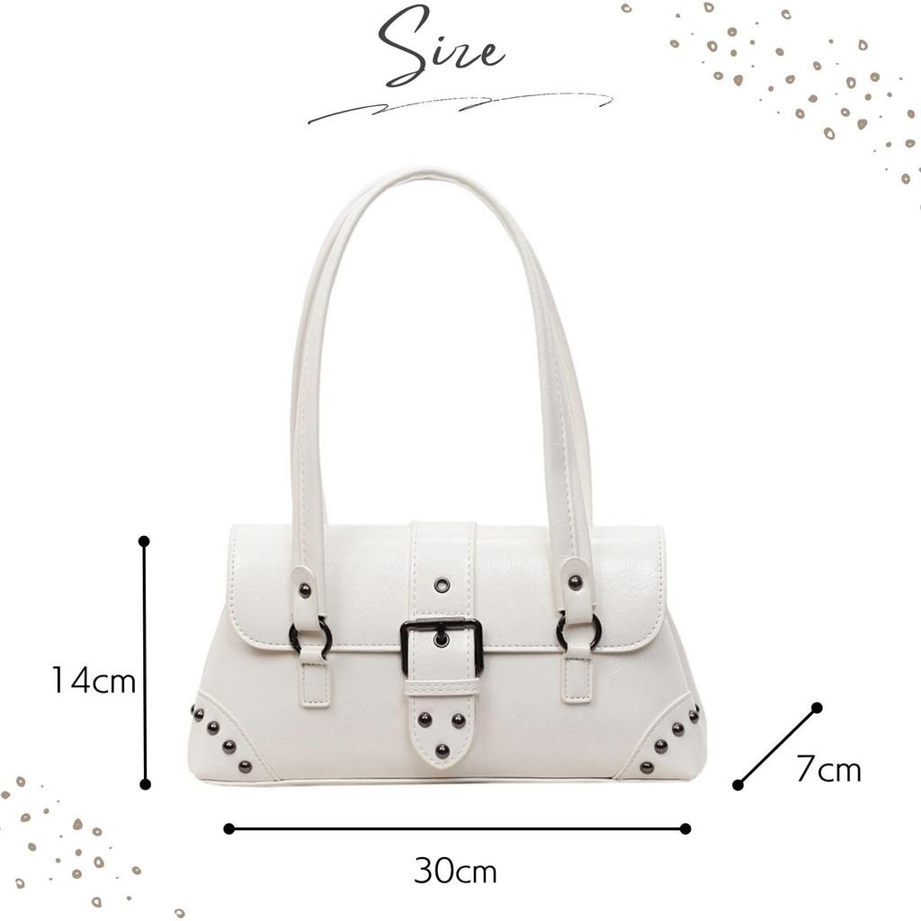 Harujio Y2K Small Women's Horizontal Handbag, Tote Bag, Mini Boston Bag, Available in Black, White, and Brown, Shoulder Bag, Korean Style, Stylish,