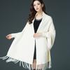 Cashmere Winter Faux Mink Cardigan Shawl White Muffle Shawl