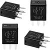 4 יחידות ממסרי כוח לרכב, 5 פינים 12V 40A G8V-RH-1C7T-R-DC12 ממסר סטנדרטי רב תכליתי, ממסר כוח אלקטרומכני אוטומטי כבד עבור