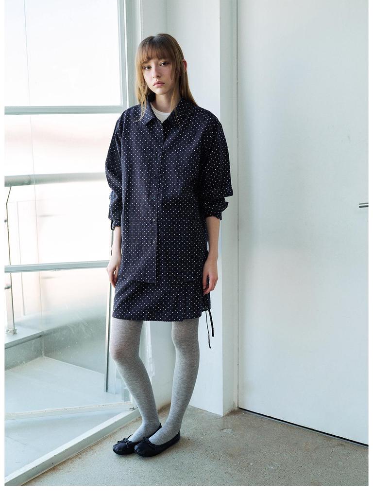 Spring Casual High-Waisted Tencel Polka Dot Wrap Skirt