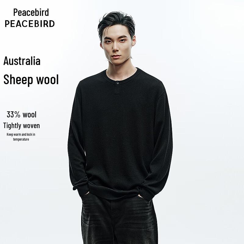 Peacebird Men's Crew Neck Pullover Sweater