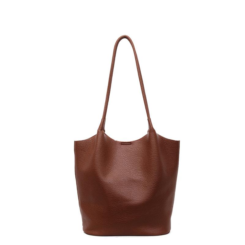 

Модная одноплечевая сумка-ведро большой вместимости для повседневного использования коричневый