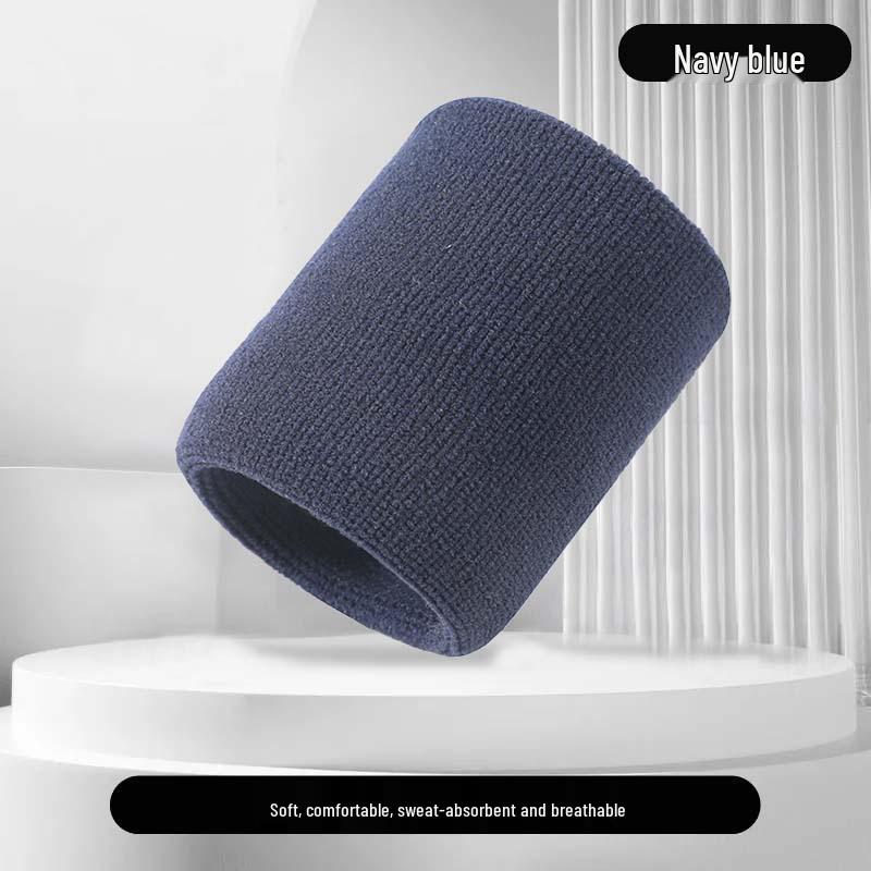 Colorful Cotton Sweat-Absorbent Sports Wristband for Fitness, Running, Basketball, and Badminton
