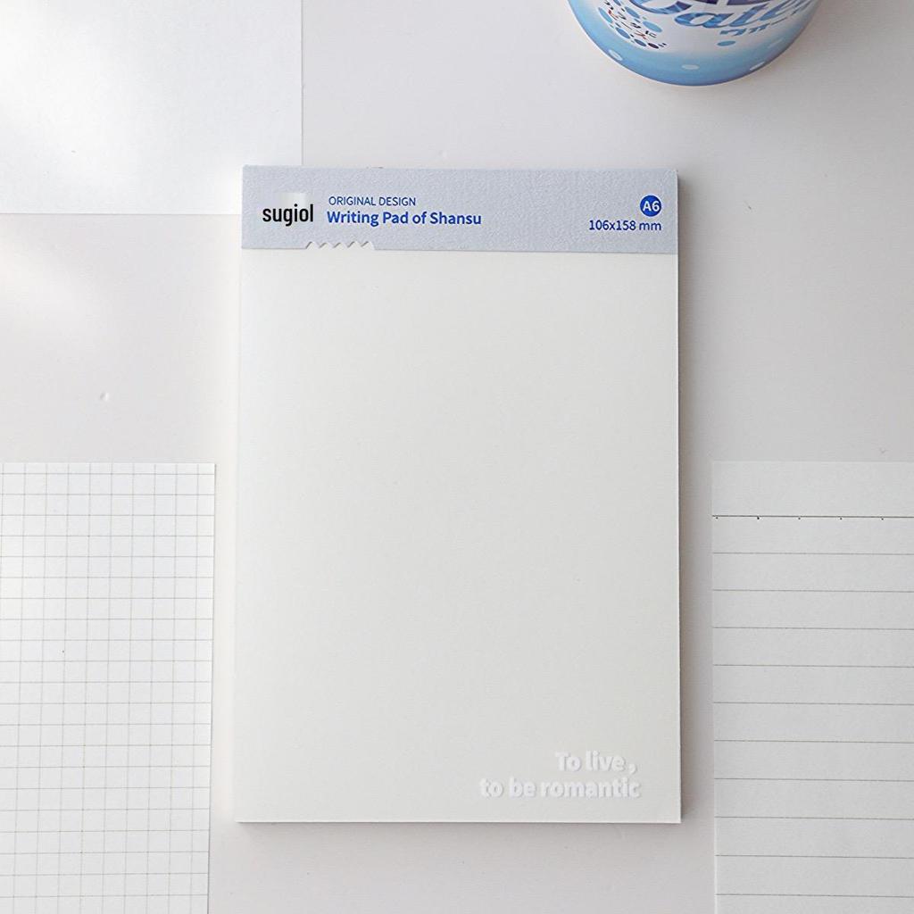 Modrý smrk Minimalistický výklopný zápisník: Studijní poznámkový blok s linkami, mřížkou a prázdnými stránkami, který lze odtrhnout.