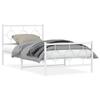 VidaXL Metal Bed Frames with Headboard Footboard, Single Bed with Slat Base, Adult Bed with Bedroom Foot, 376287