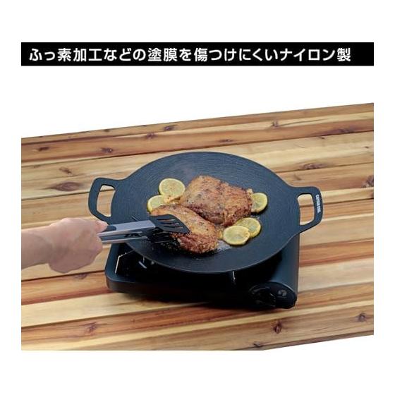 CAPTAIN STAG Outdoor BBQ Tongs Nylon Turner Tongs 22.5cm/30cm with Stopper UG-3328/UG-3329