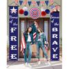 Patriotic Decorations for Memorial day, 4th of July Decor n Flag Patriotic Porch Sign Banners, Red White Blue Independence Day Memorial day Veterans