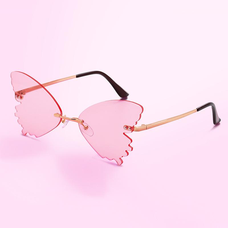Sunglasses Lady Gradual Change Butterfly Sunglasses Female Tide Personality Party Funny Cool Marine Piece Sunglasses