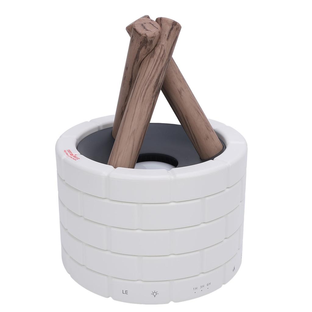 White Bonfire Shaped Diffuser Touch Control Campfire Diffuser Humidifier Home Decor 250ML