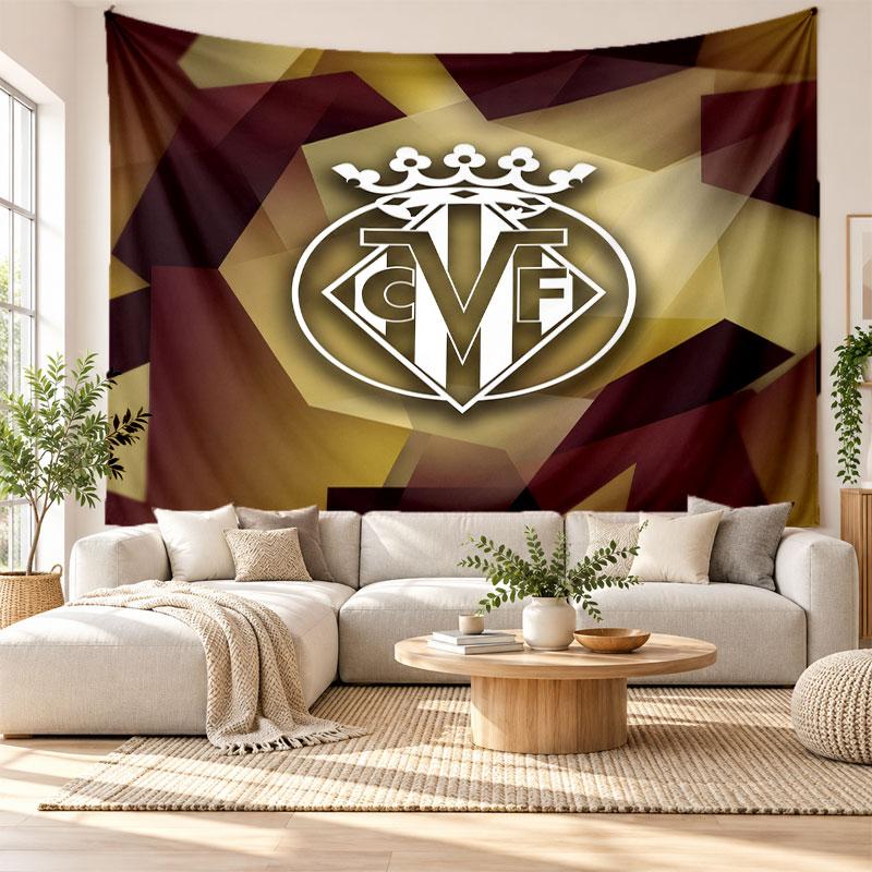 Villarreal FC Wall Tapestry, Soft Fabric Wall Hanging, Decorative Backdrop For Bedroom Home Wall Art