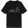 Baumwolle Die Linie Osvaldo Cavandoli T-Shirt Mode Hip Hop La Linea T-Shirt Freizeit Rundhals Übergröße T-Shirts Damen