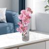 Orquídeas polilla artificiales de 9 cabezas, flores de seda falsas realistas, centro de mesa para bodas, fiestas, hogar, oficina, decoración de ramas florales de Phalaenopsis falsa