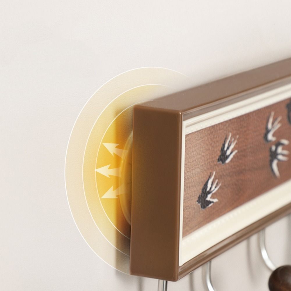 8 Hooks Clothes Coat Storage Hook Vintage Door Back Clothes Hook Suction Cup Door Hook  Home