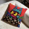 Driving Cat Cushion Cover Soft Decorative Pillow Case Suitable for Bedroom Sofa Car Travel Use