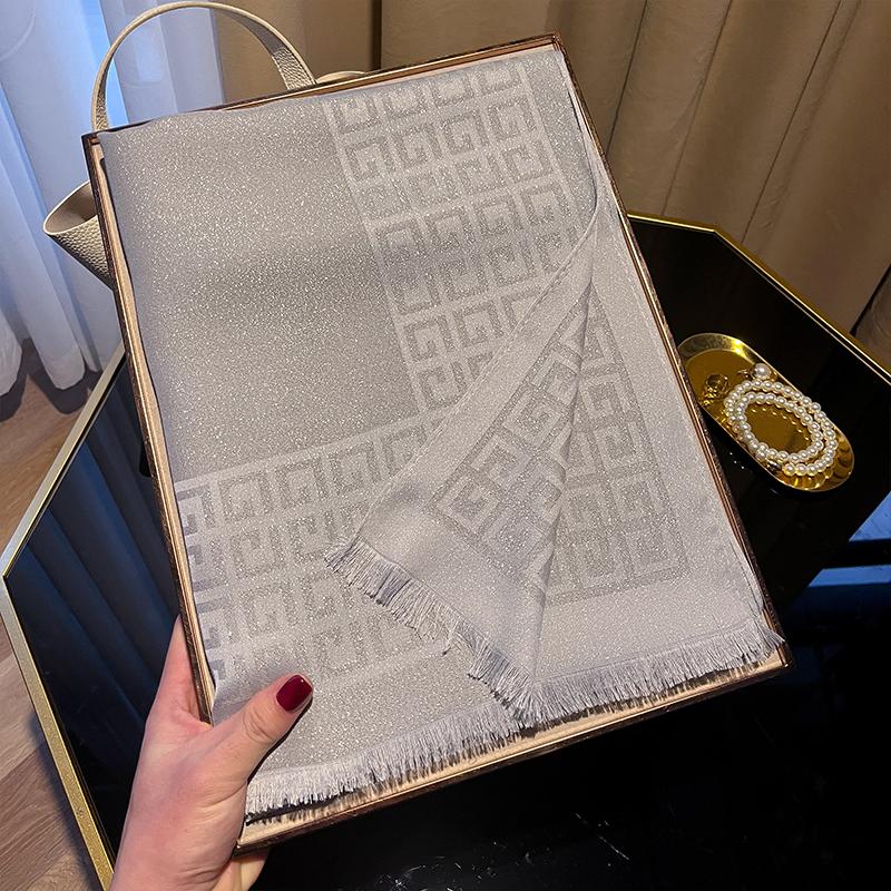 

Последний Роскошный Бренд Богема Хиджаб Шарф Длинный Мусульманский Шаль Женский Фуляр Мягкий Тюрбан Повязки на Голову Для Женщин Повязка на Голову Пашмина 2025 серебряный