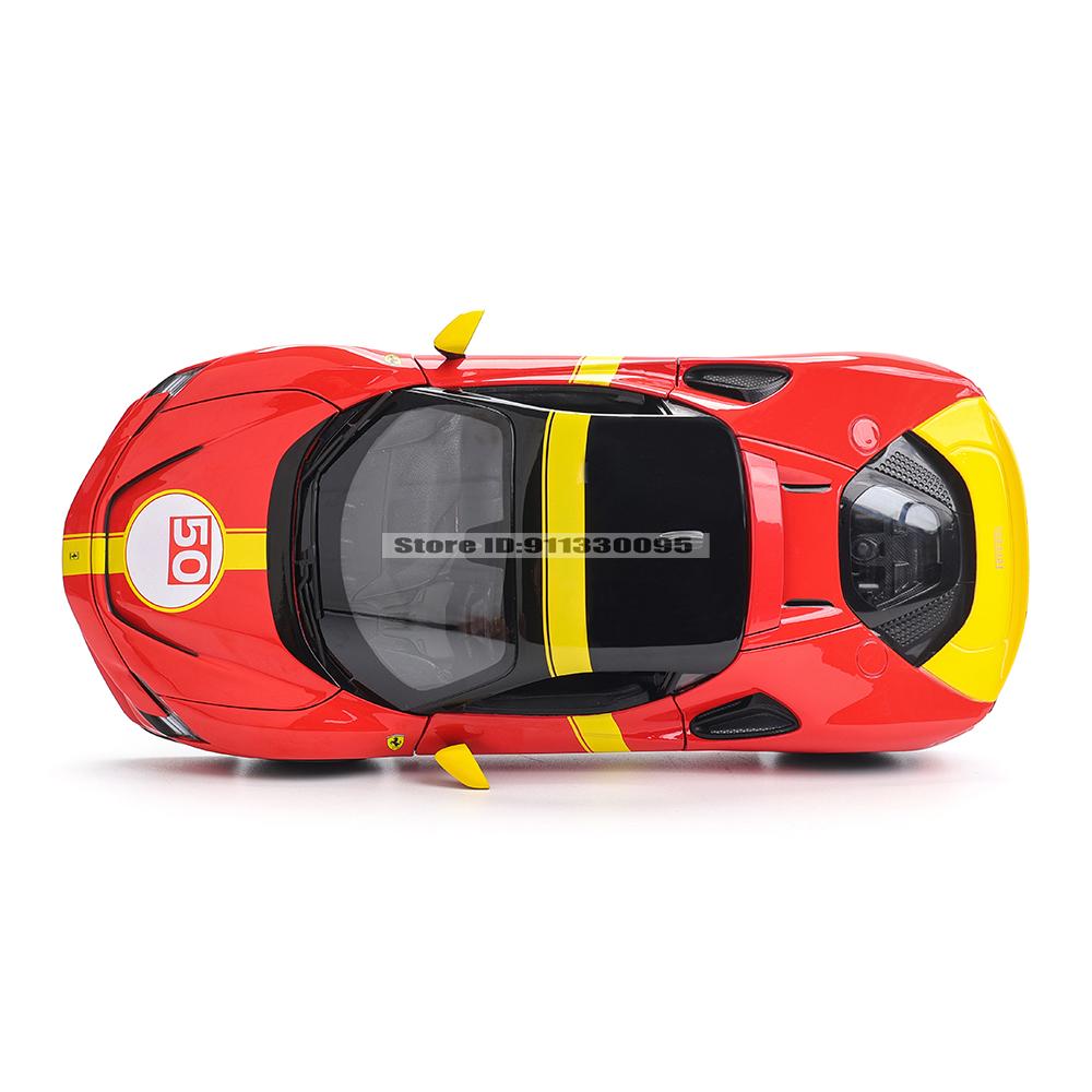 Bburago 1:18 Ferrari SF90 STRADALE ASSETTO FIORANO 50# racing model simulation car model alloy car toy collection