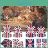 Rei Carlos III Union Jack Suprimentos Descartáveis para Festa para Celebração de Aniversário