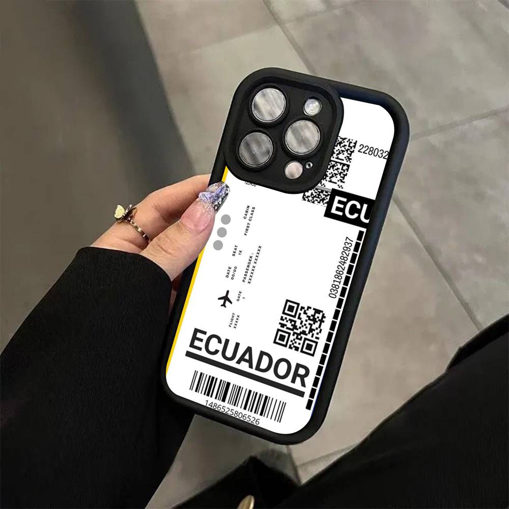 Funny World City Tourist Ticket Soft Silicone Case For Iphone 17 Air 16 15 14 13 12 11 Pro Max Plus Shockproof TPU Phone Cover