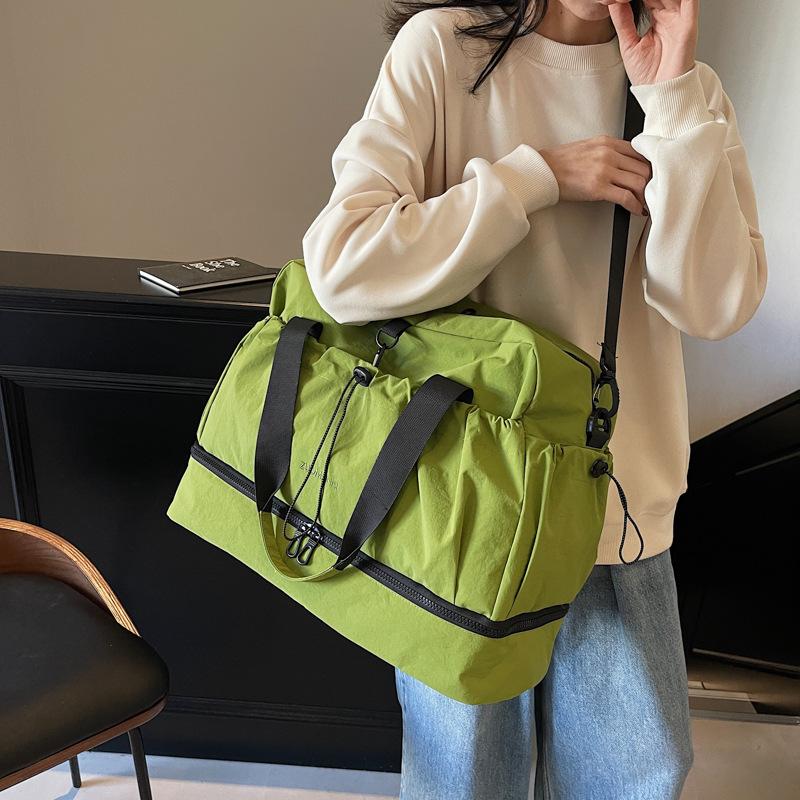 Dry and Wet Separation Fitness Bag, Men and Women, Couples, Short-distance Travel Bag, Simple Leisure, Large-capacity Shoe Compartment, Duffel Bag.
