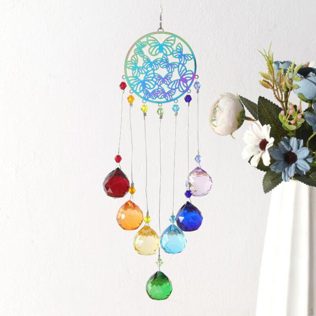 Crystal Wind Chime - Vibrant Hanging Decor for Weddings and Gardens