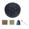 3-inch Mini Sky Spirit Drum (6-note Scale) Portable Children's Musical Instrument Toy, Handcrafted by Artisans (Black)