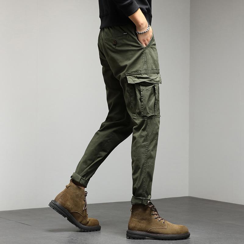 JAYSCE 2024 Yeni erkek Sokak Hip-Hop Tarzı Pantolon Moda Kalın Tulum Açık Eğlence Ince Pantolon